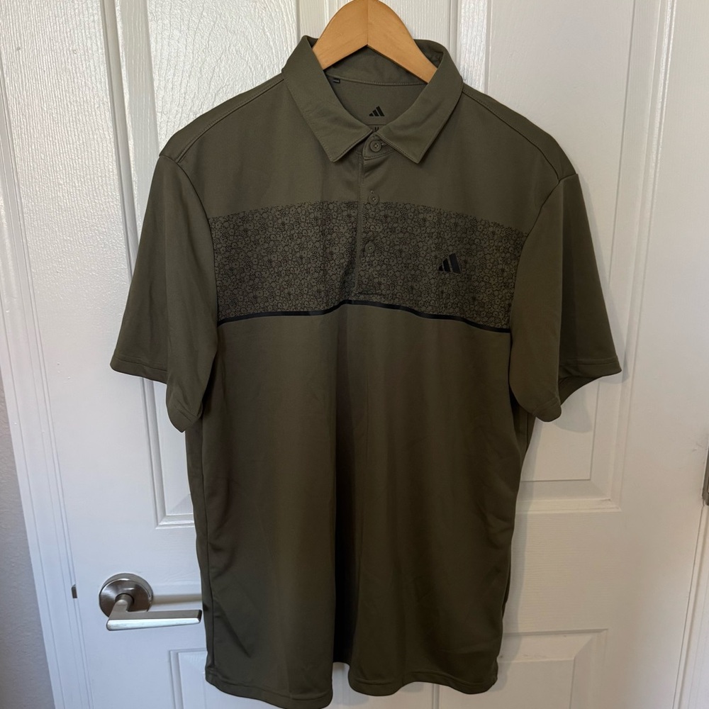 Men’s Army Green Adidas Golf Polo